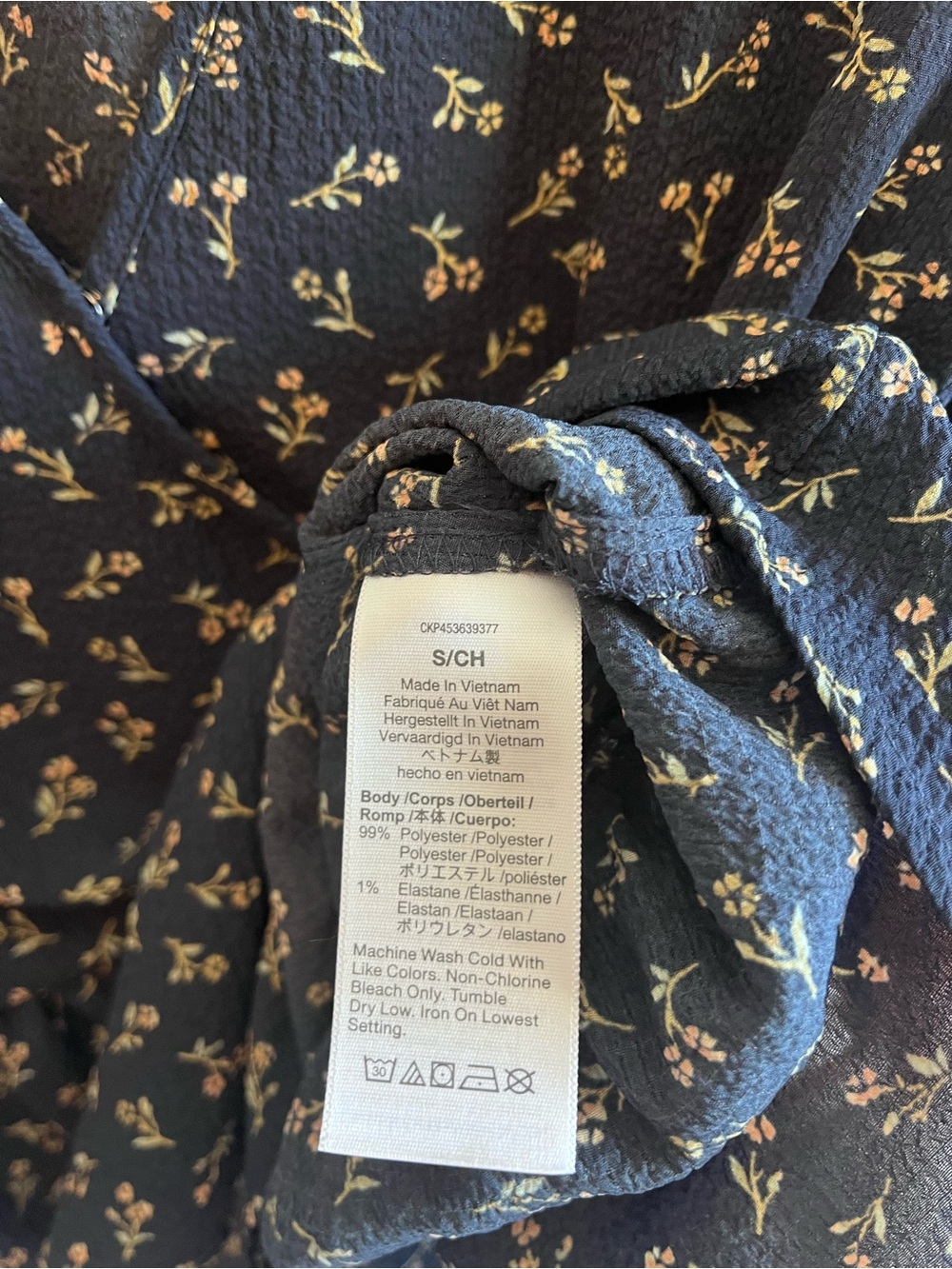 Madewell Puff-Sleeve Peplum Wrap Top in Spring Fling Floral - Size S - Picture 4 of 8